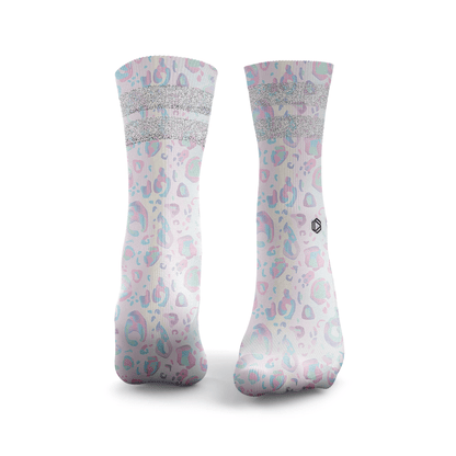 Leopard Print Glitter Socks