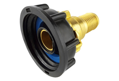 IBC 2 S60X6 Cap with Geka Type Fittings 13mm Barb Swivel for Brass Water Fitting