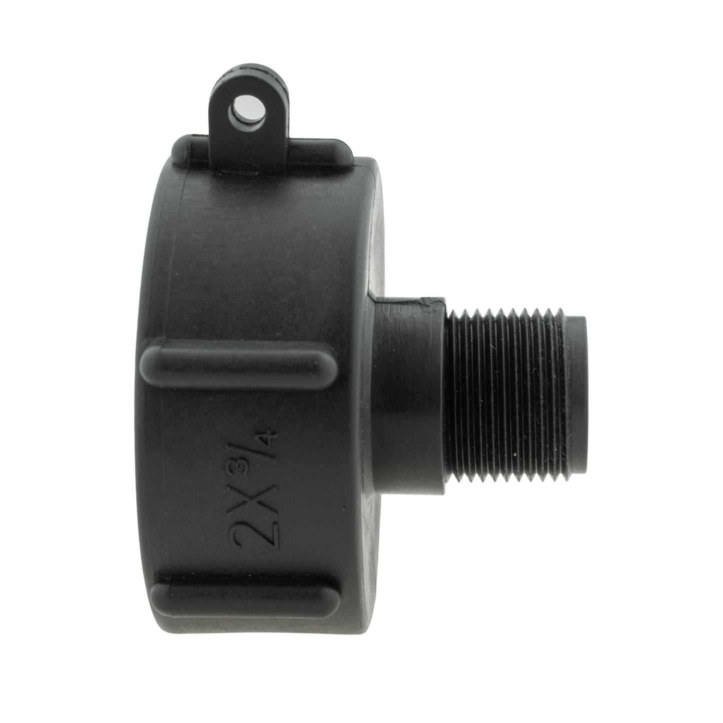 IBC 2” S60X6 Cap with BSPF Thread-Quick Connect Male Valve and Hose Connector 3/4" BSPF
