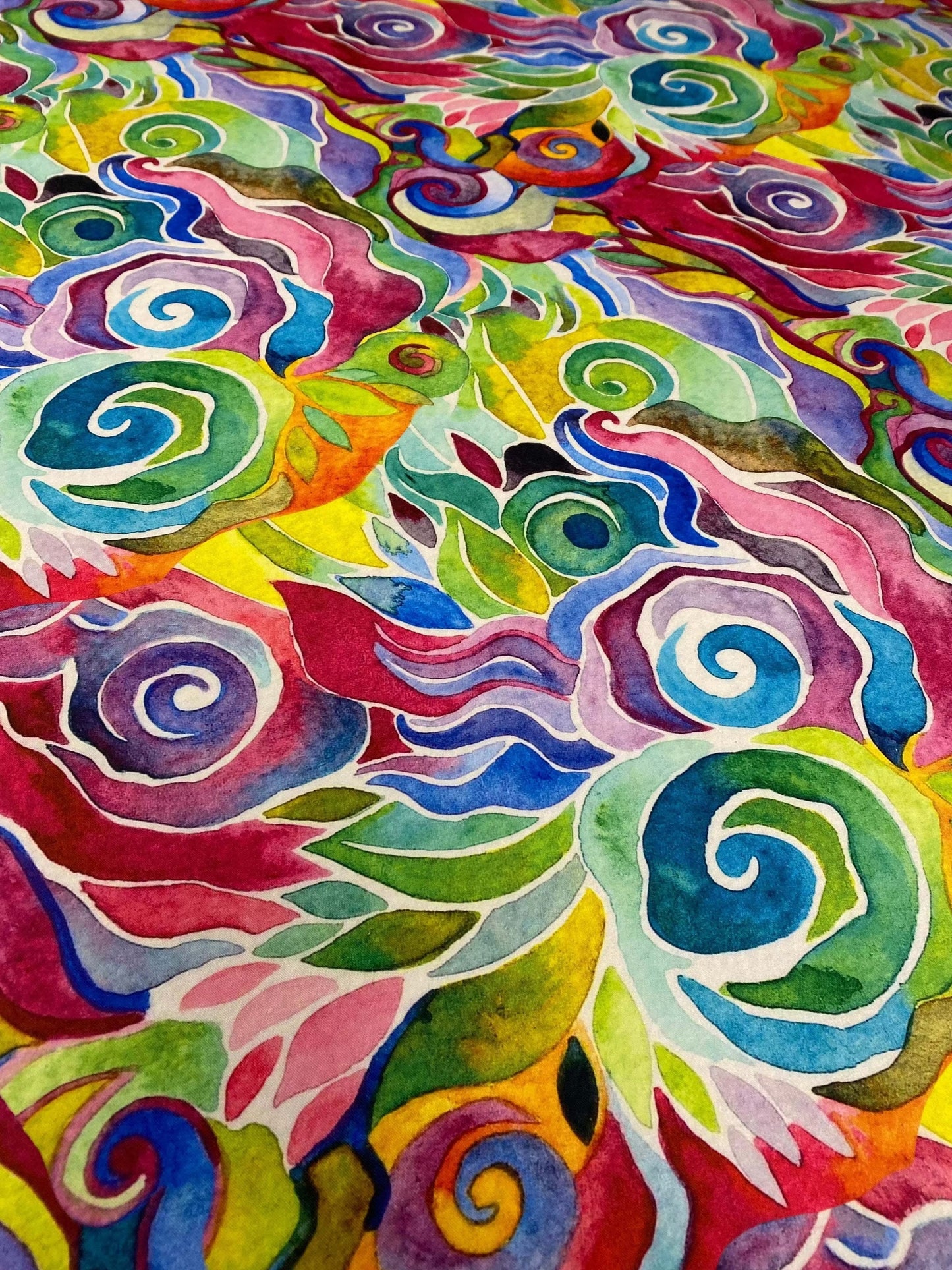 Colorful Abstract Fabric Sold by Metre