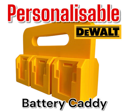 DeWalt XR 18v Battery Carrier for 4 or 6 Batteries | DIY Gift | Builders Gift | Gift For Dad | Personalisable | Christmas Gift Idea