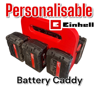 Einhell Power-XC PXC 18v Battery Carrier for 4 or 6 Batteries | DIY Gift | Builders Gift | Gift For Dad | Heavy Duty | Personalisable | Christmas Gift Idea
