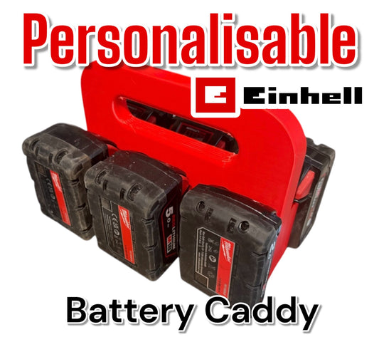 Einhell Power-XC PXC 18v Battery Carrier for 4 or 6 Batteries | DIY Gift | Builders Gift | Gift For Dad | Heavy Duty | Personalisable | Christmas Gift Idea