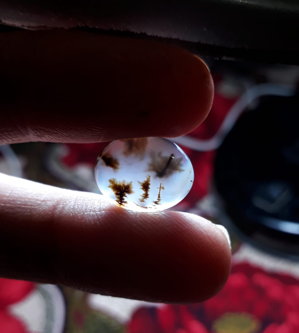 6.7ct Natural Dendritic Agate - Shajri Aqeeq -16x13mm