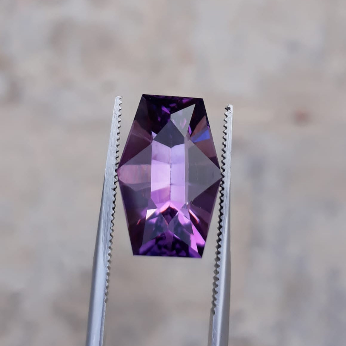 10.3ct Amethyst Fancy Cut from Brazil - February Birthstone -16.5x11x9.8m