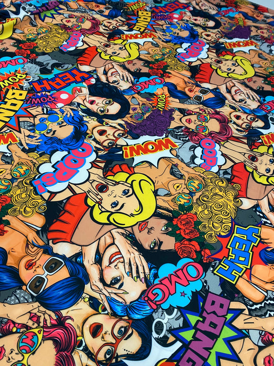 Pop Art Fabric Print Sold by Metre