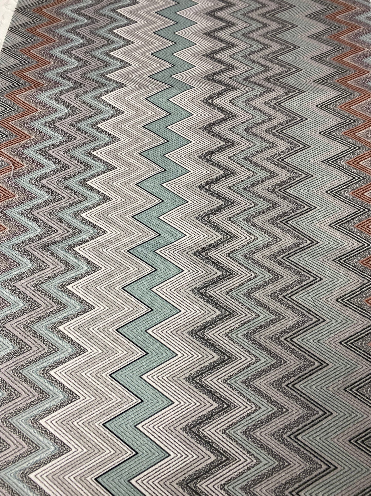 Geometric Chevron Pattern Fabric by the Metre