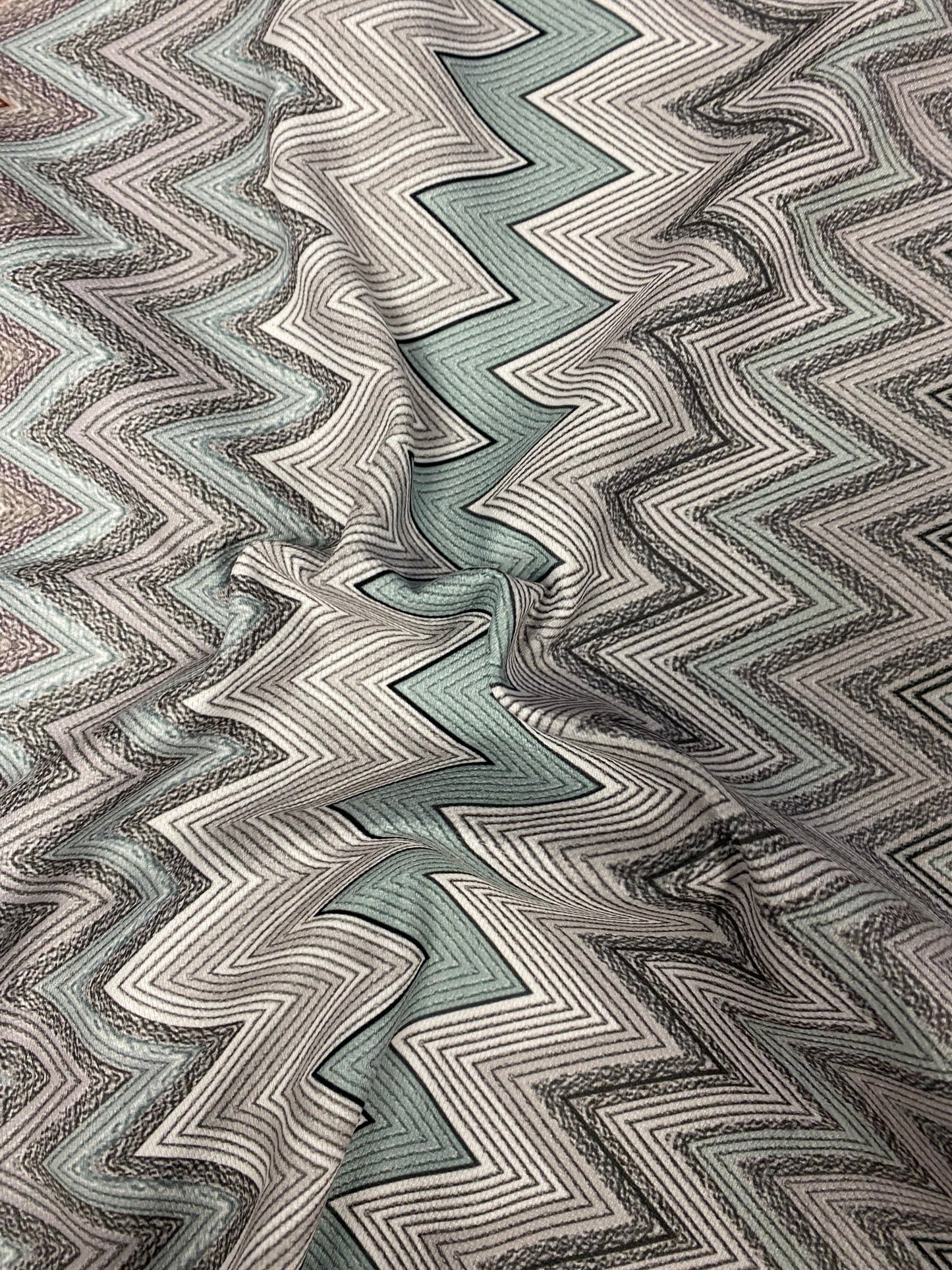 Geometric Chevron Pattern Fabric by the Metre