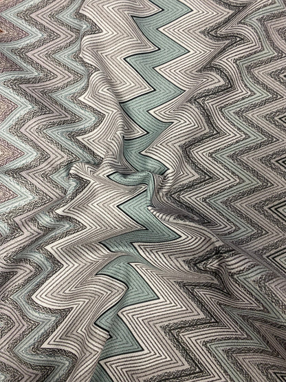 Geometric Chevron Pattern Fabric by the Metre