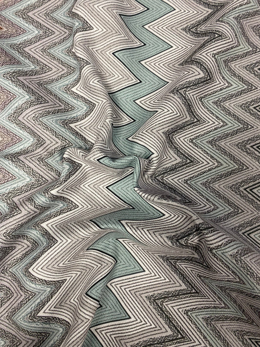 Geometric Chevron Pattern Fabric by the Metre