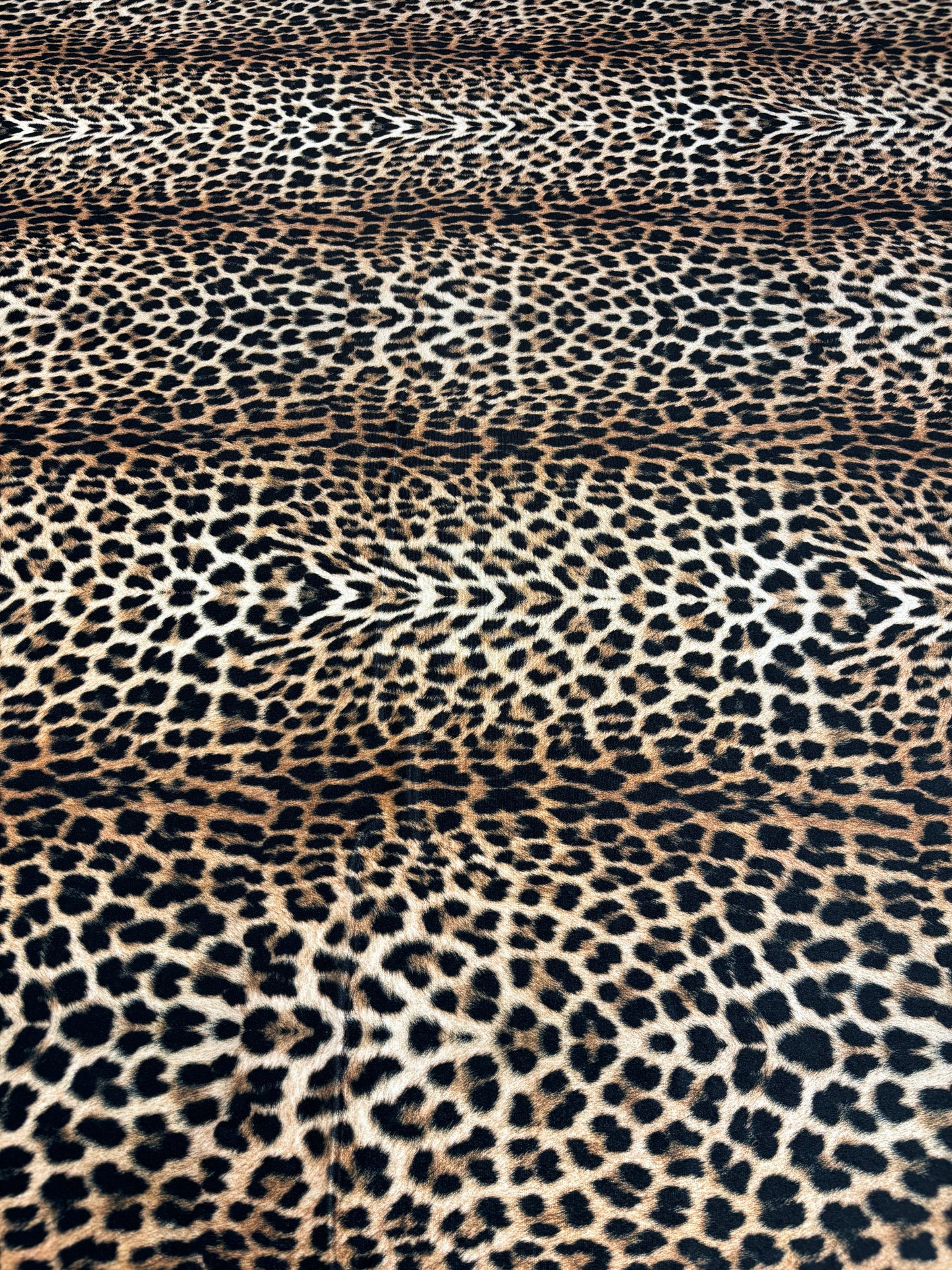Leopard Pattern Stretch Velvet Fabric
