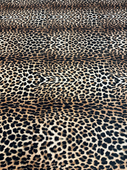 Leopard Pattern Stretch Velvet Fabric