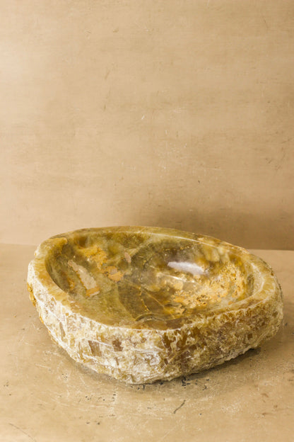 Raw Edge Onyx Wash Basin - No 2