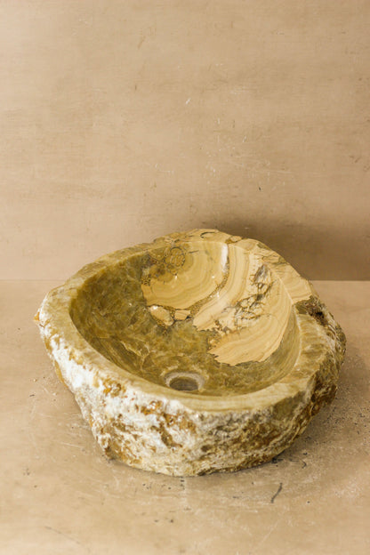 Raw Edge Onyx Wash Basin - No 3