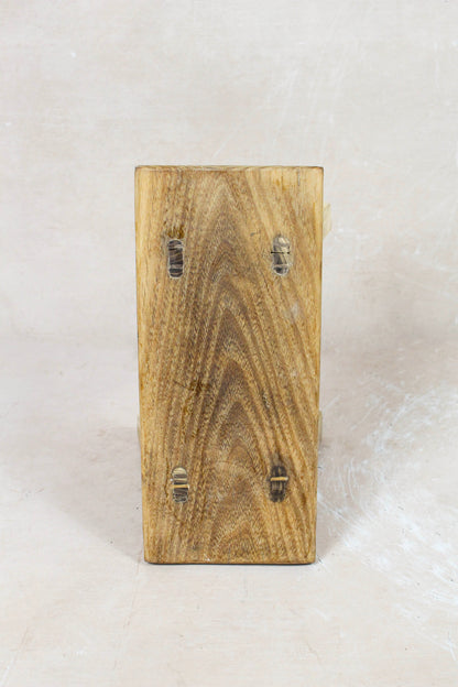 Vintage Rustic Elm Wood Stool Small - No 67