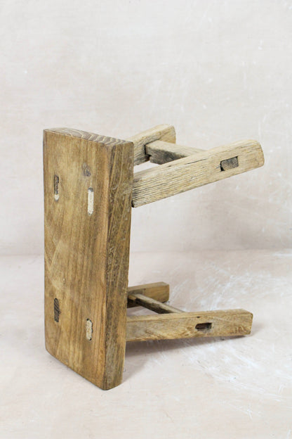 Vintage Rustic Stool Small - Elm wood - 69