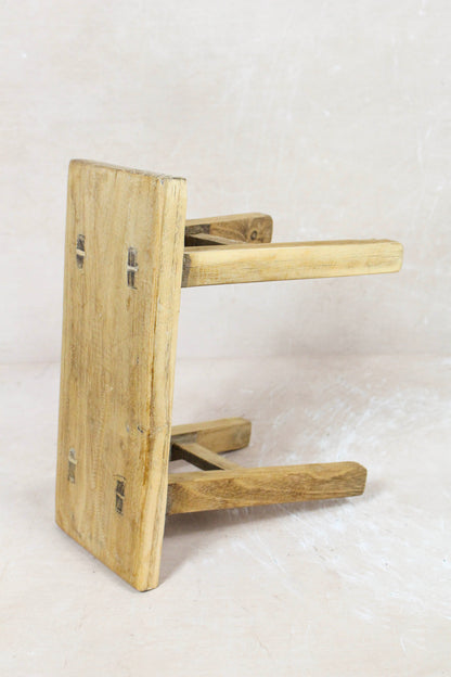 Vintage Rustic Stool Small - Elm wood - 72