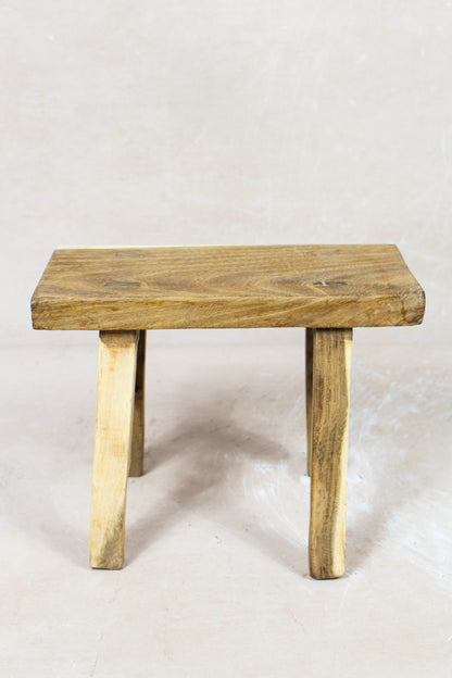 Vintage Rustic Stool Small - Elm wood - 73