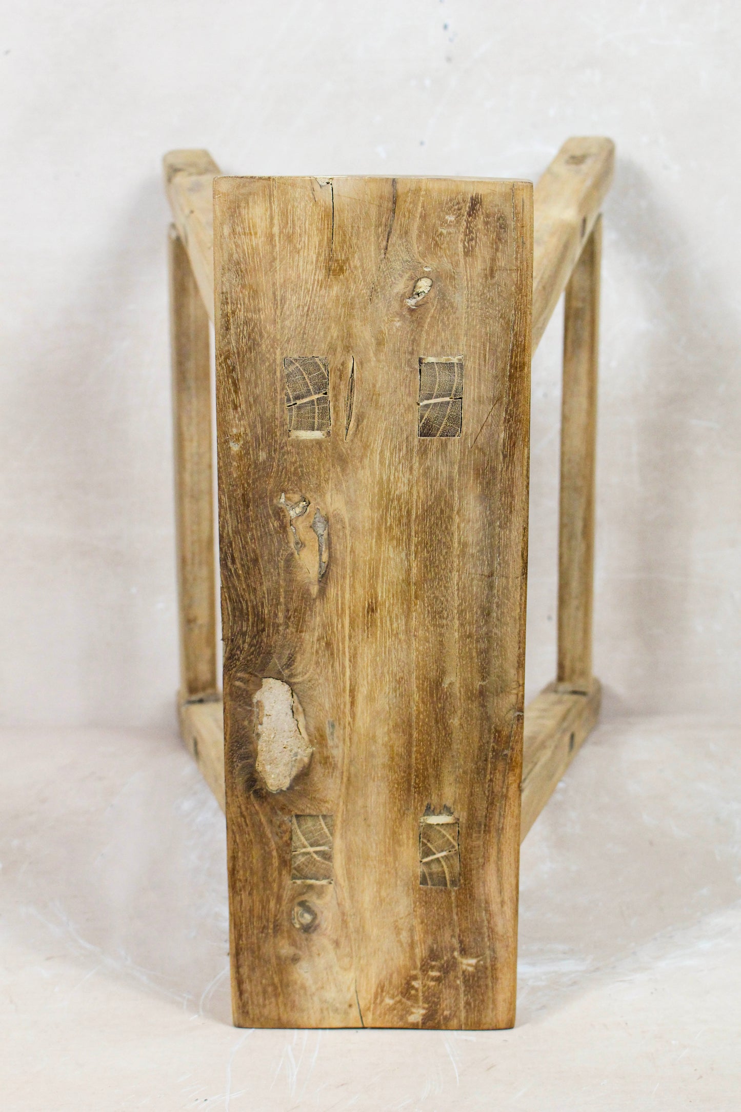 Vintage Rustic Stool - Elm wood - 78