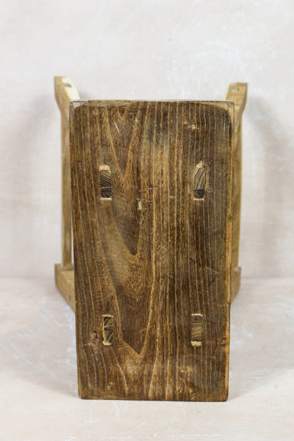 Vintage Rustic Stool - Elm wood - 79
