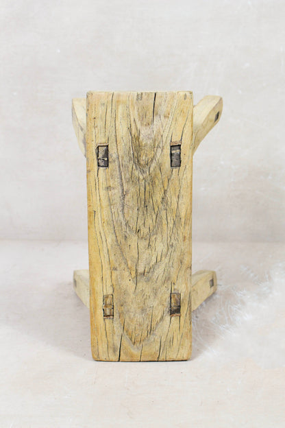 Vintage Rustic Stool Small - Elm wood - 80
