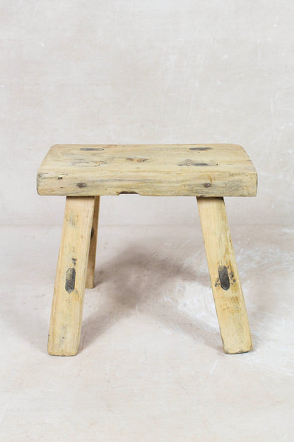 Vintage Rustic Stool Small - Elm wood - 81