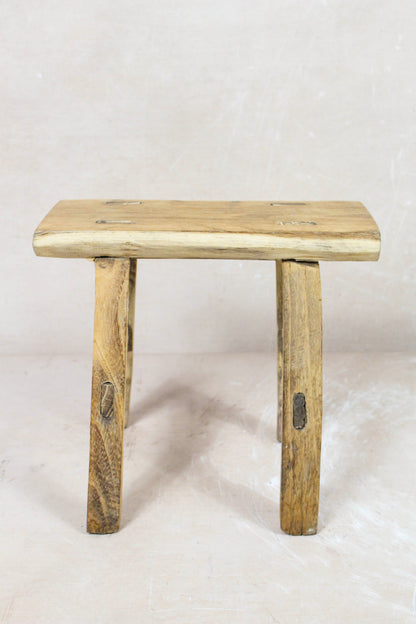 Vintage Rustic Stool Small - Elm wood - 84