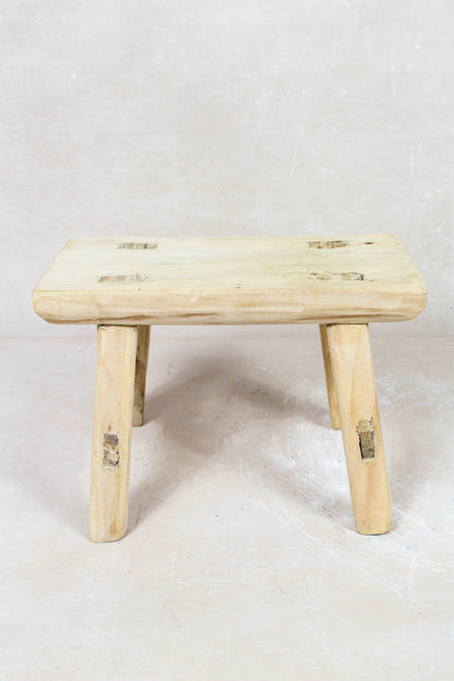 Vintage Rustic Stool Small - Elm wood - 95