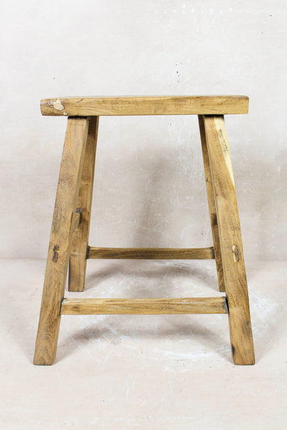 Vintage Rustic Stool - Elm wood - 101