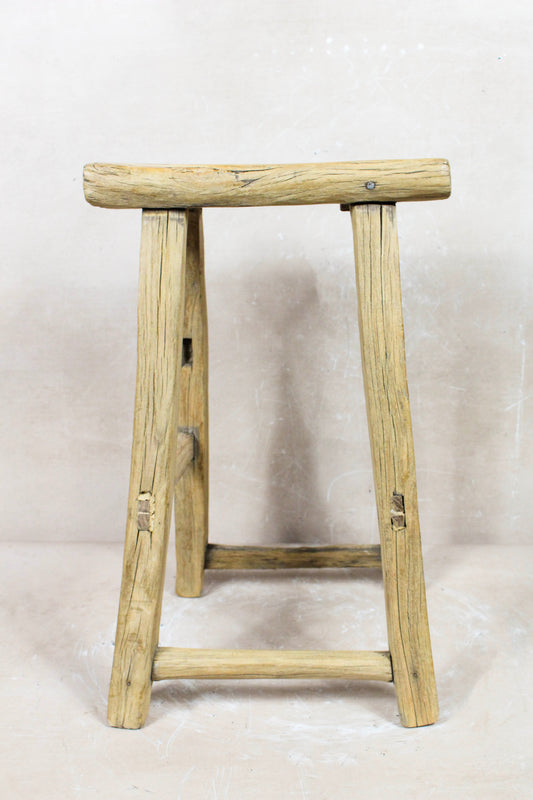 Vintage Rustic Stool - Elm wood - 103
