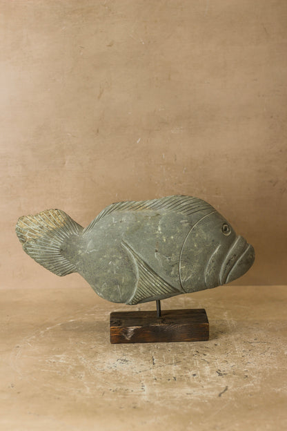 Stone Fish Sculpture - Zimbabwe - 97.2
