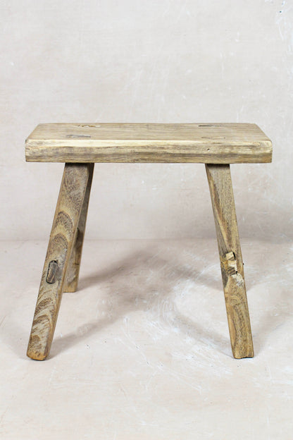 Vintage Rustic Stool - Elm wood - Small - 119