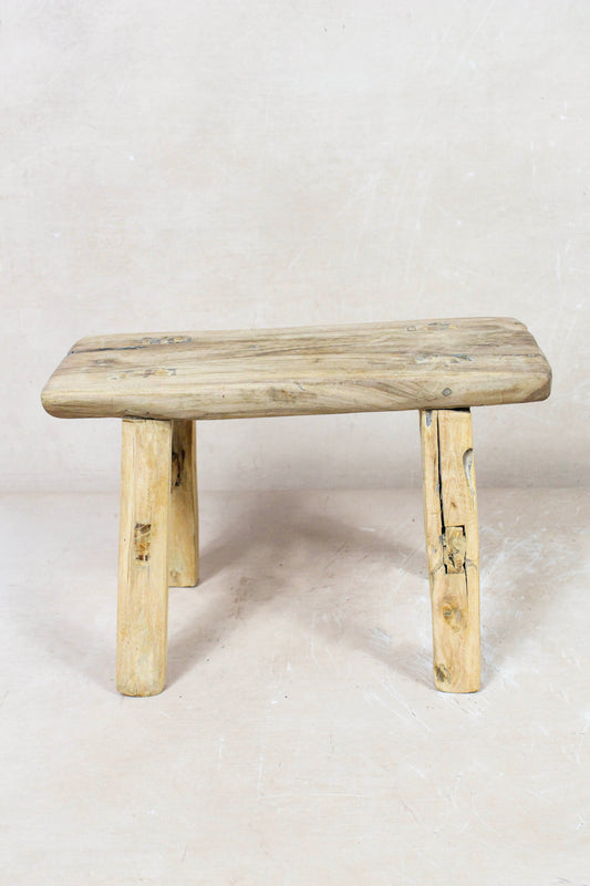 Vintage Rustic Stool - Elm wood - Small - 124
