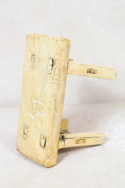 Vintage Rustic Stool - Elm wood - Small - 125
