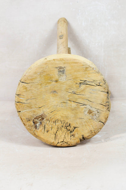 Vintage Rustic Round Stool - Elm wood - 131