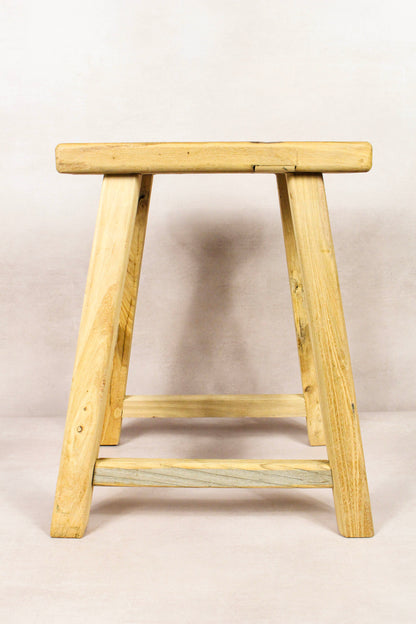 Vintage Rustic Stool - Elm wood - 137
