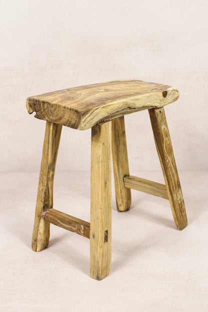 Vintage Rustic Stool - Elm wood - Small - 142