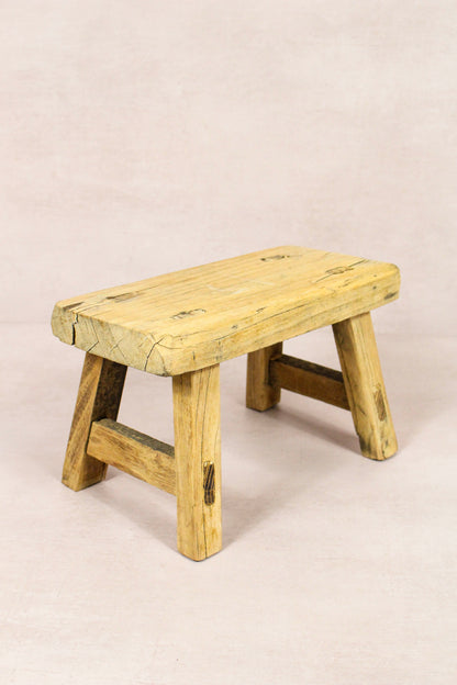 Vintage Rustic Stool - Elm wood - Small - 153