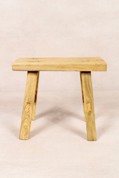 Vintage Rustic Stool - Elm wood - Small - 156