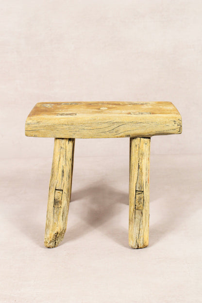 Vintage Rustic Stool - Elm wood - Small - 157