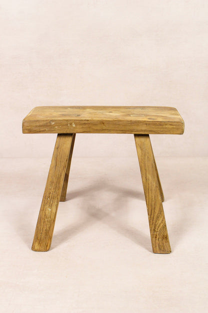 Vintage Rustic Stool - Elm wood - Small - 159