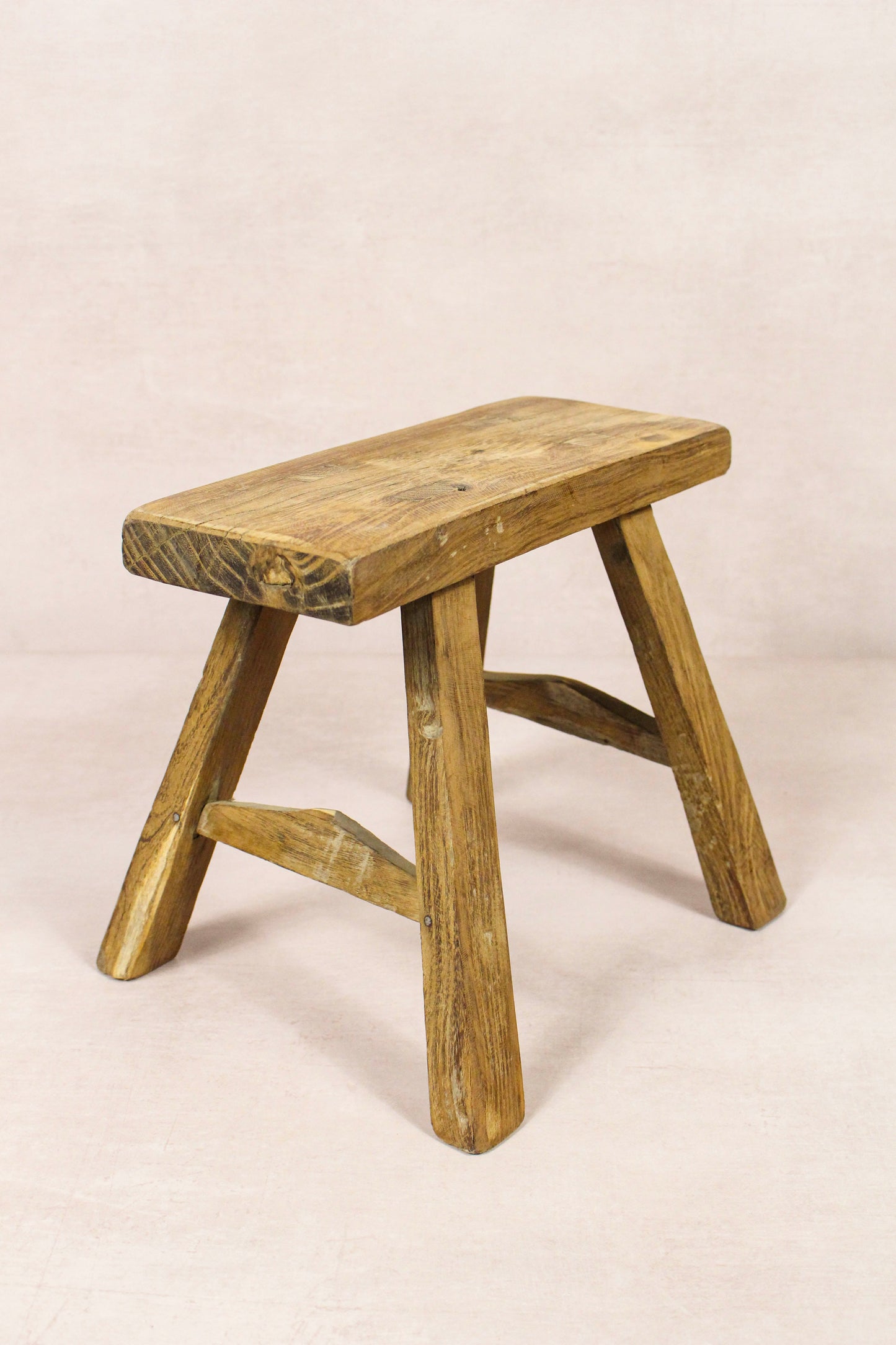 Vintage Rustic Stool - Elm wood - Small - 159