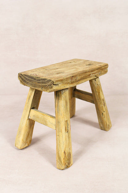 Vintage Rustic Stool - Elm wood - Small - 161