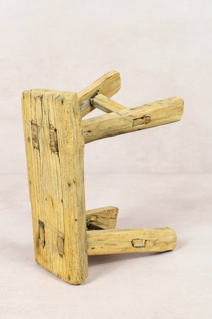 Vintage Rustic Stool - Elm wood - Small - 165
