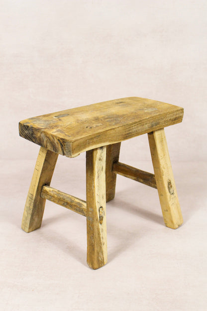 Vintage Rustic Stool - Elm wood - Small - 166