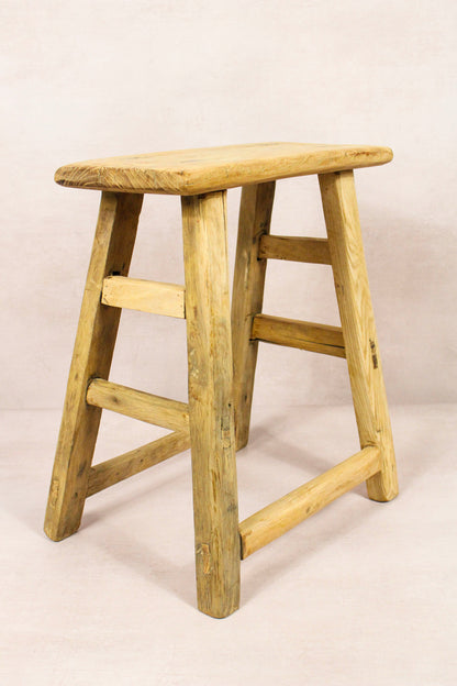 Vintage Rustic Stool - Elm wood - 176