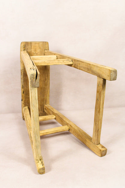 Vintage Rustic Stool - Elm wood - 177