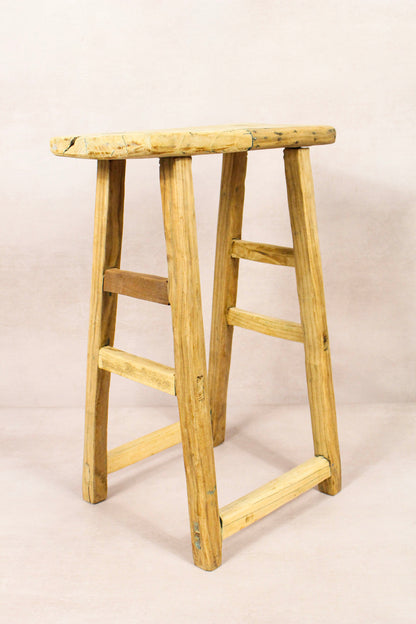 Vintage Rustic Stool - Elm wood - 179