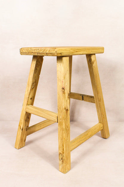Vintage Rustic Stool - Elm wood - 183