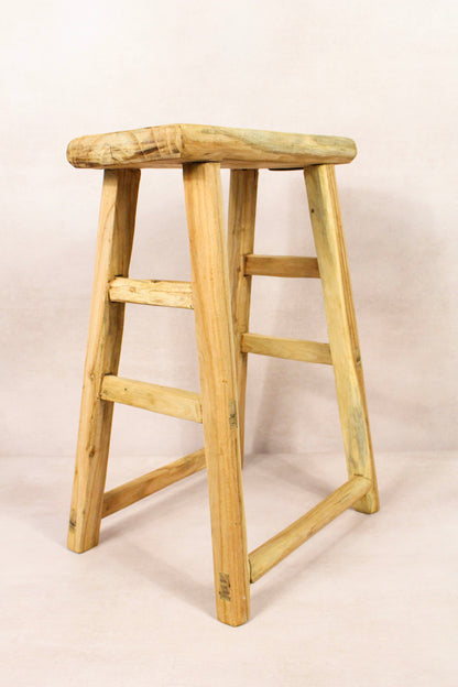 Vintage Rustic Stool - Elm wood - 184
